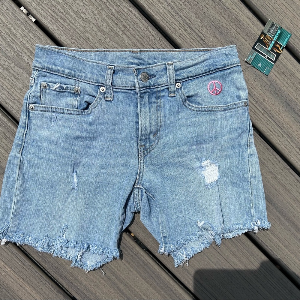 Levis Blue Denim Shorts